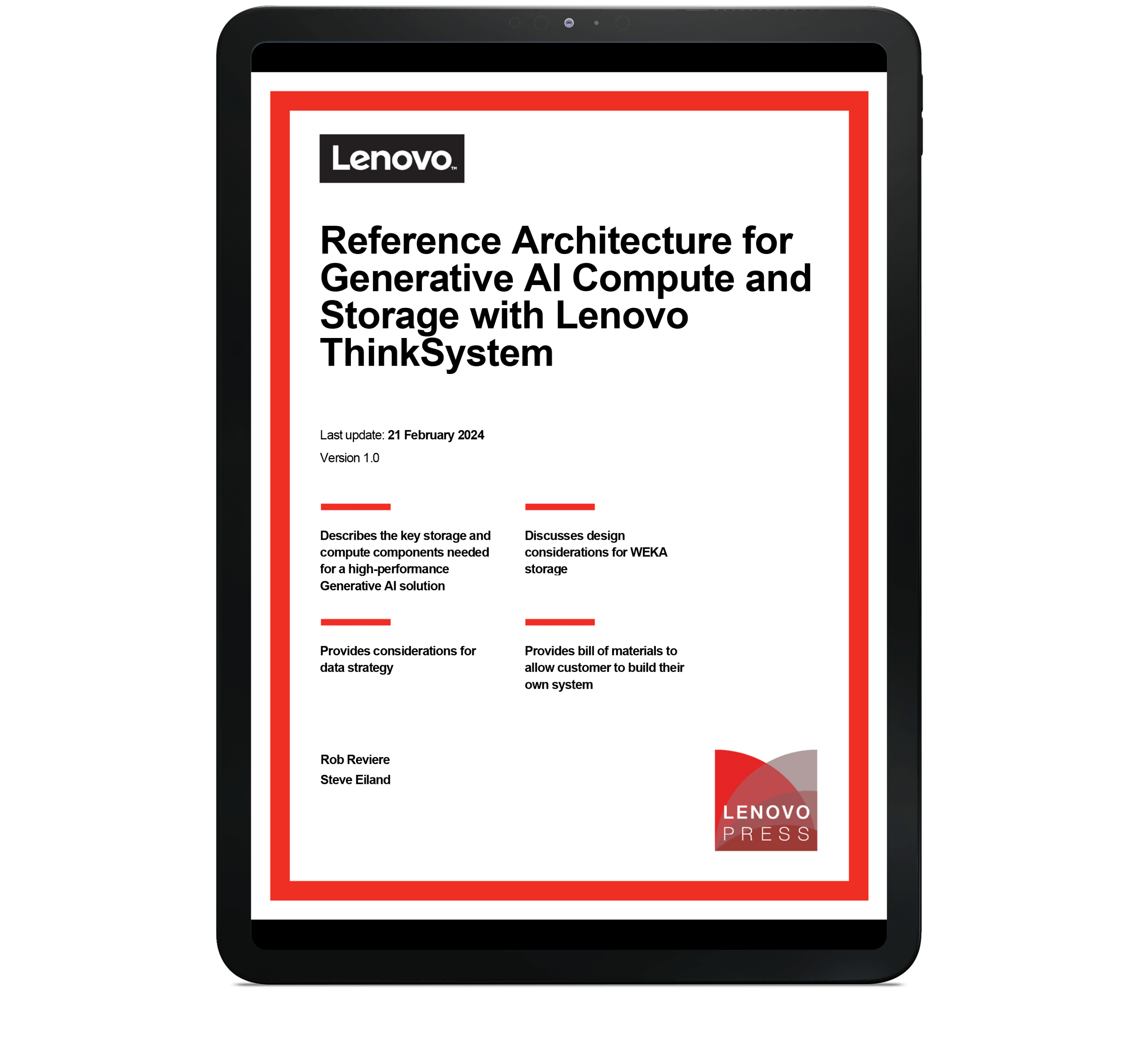 Reference Architecture for Generative AI Compute and Storage with ...